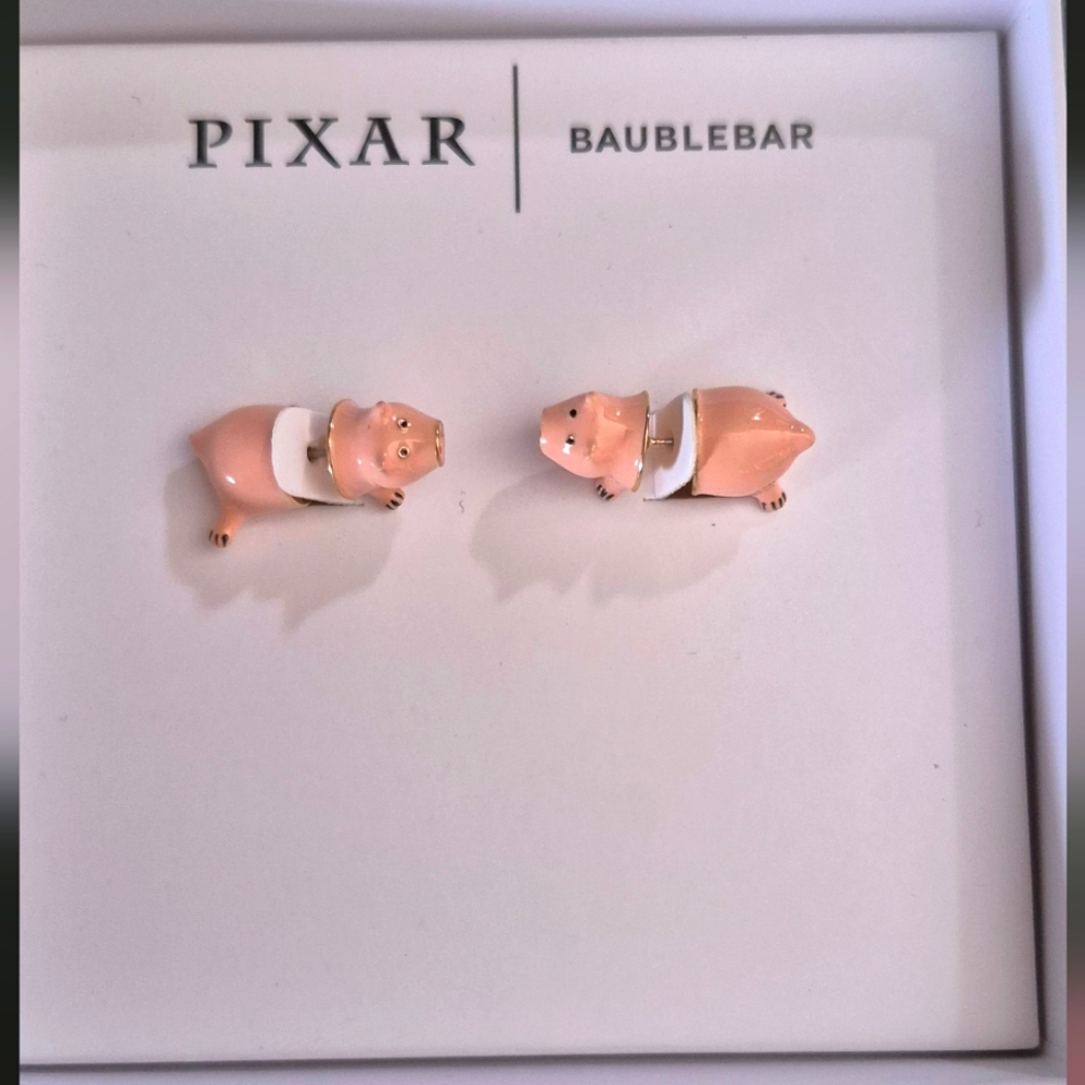 Pixar BaubleBar Toy Story Hammy Pig Earrings New